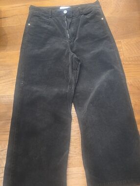 Dear John Dark Green Corduroy Wide-Leg Pants New Never Worn